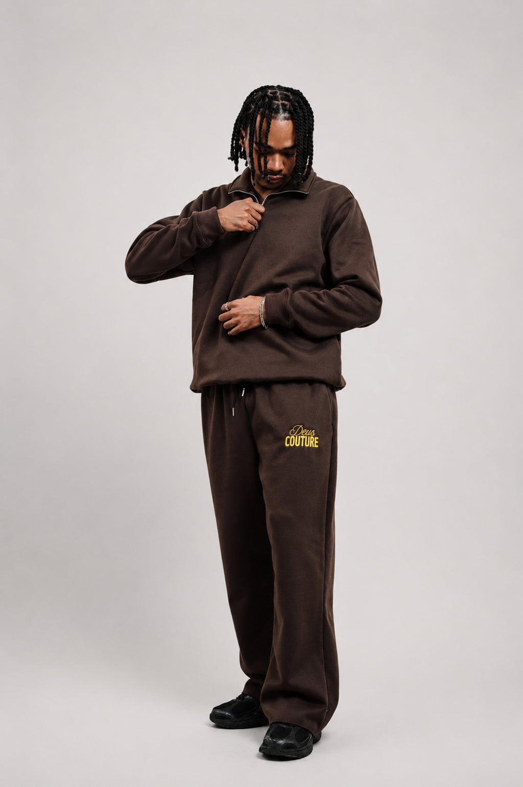 Athlete Club Sweat Pants in Chocolate Brown