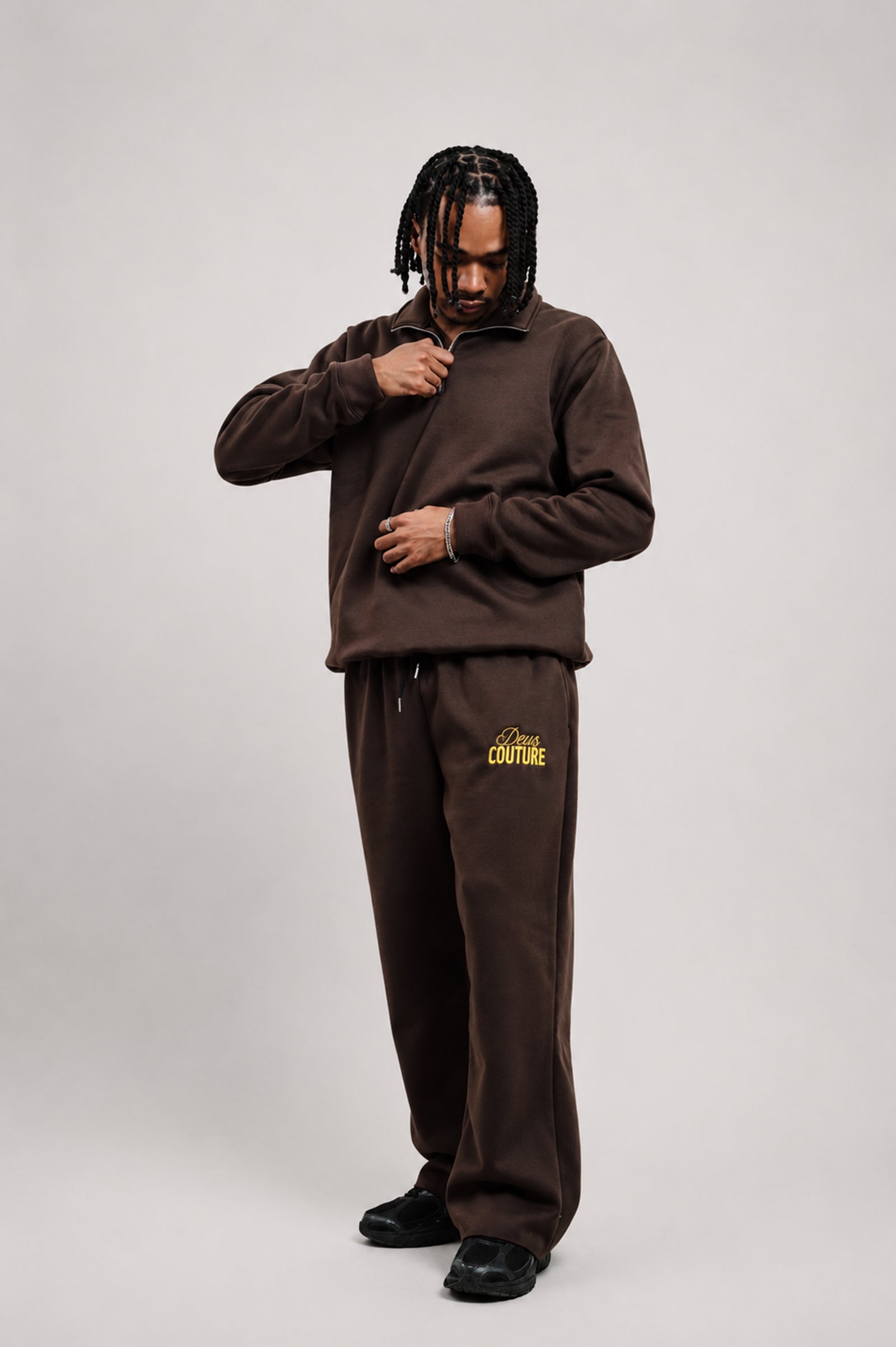 Athlete Club Sweat Pants in Chocolate Brown