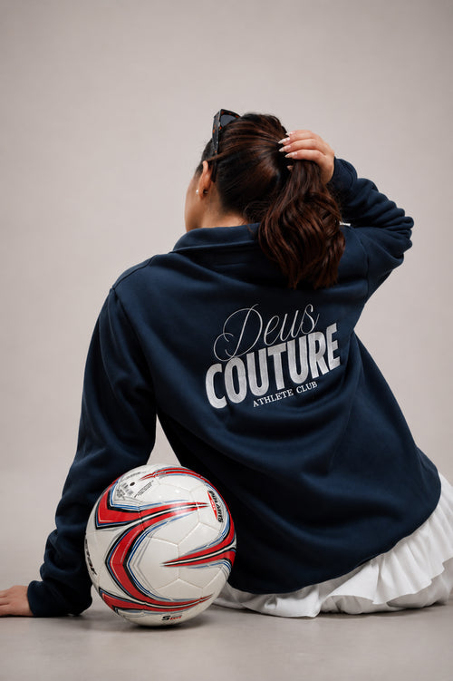 Athlete Club Quarter Zip in Navy Blue