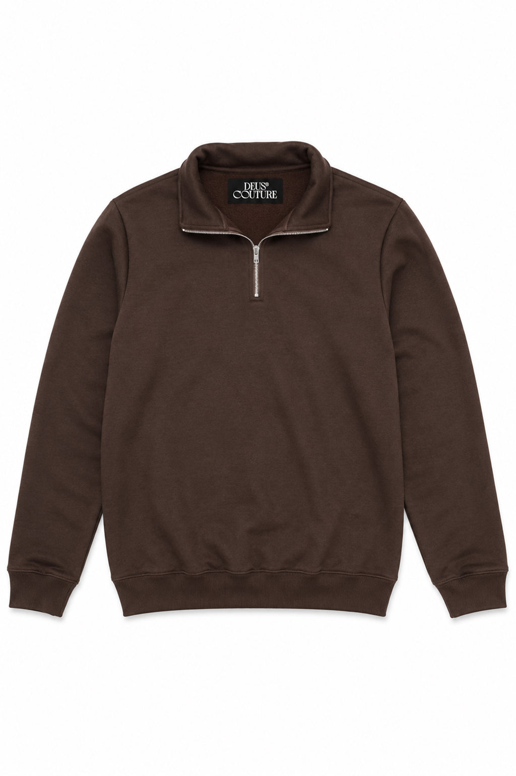Athlete Club Quarter Zip in Chocolate Brown