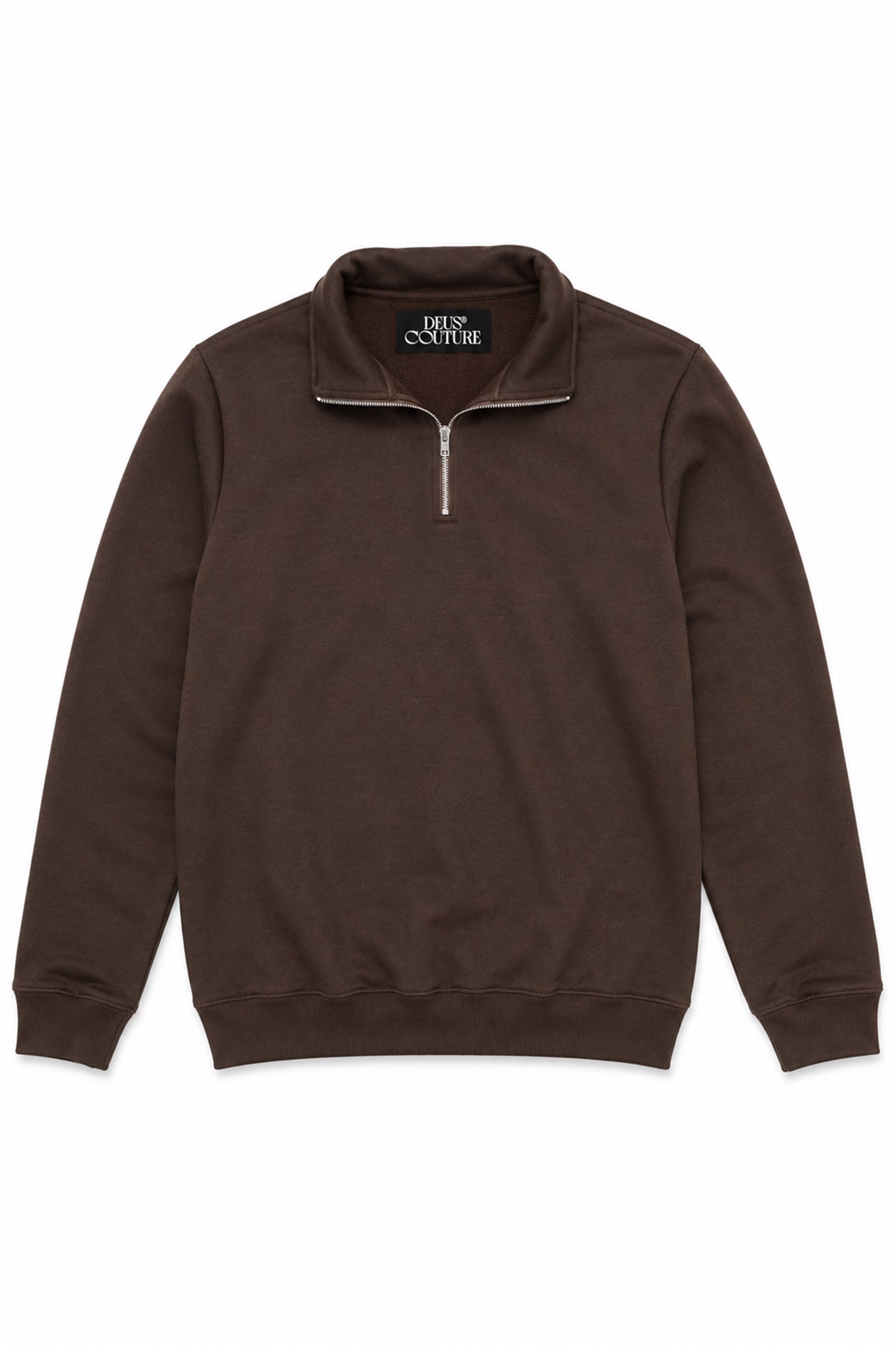 Athlete Club Quarter Zip in Chocolate Brown